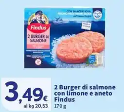 Sigma 2 Burger di salmone con limone e aneto Findus offerta