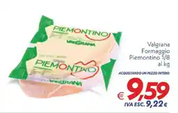 Iper Super Conveniente Valgrana Formaggio Piemontino offerta