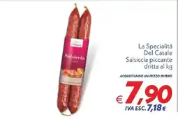 Iper Super Conveniente Salsiccia piccante del Casale offerta