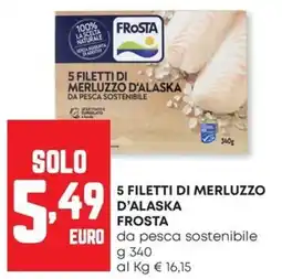 Pam 5 filetti di merluzzo d'alaska frosta offerta
