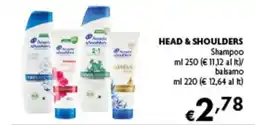 Spak Supermercati Head & Shoulders Shampoo offerta