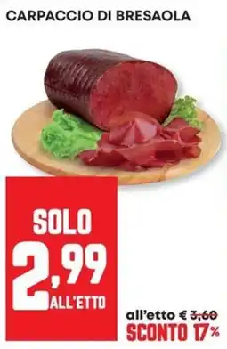 Pam Carpaccio di bresaola offerta