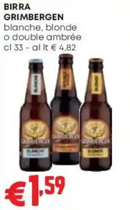 Pam Birra Grimbergen blanche, blonde o double ambree offerta