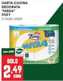 Pam Carta cucina decorata Foxy Mega offerta