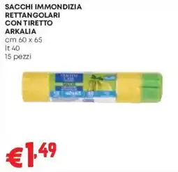 Pam Sacchi immondizia rettangolari con tiroetto Arkalia offerta