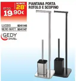 Bricofer Piantana porta rotolo e scopino Gedy offerta