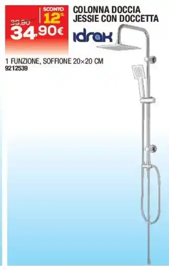 Colonna doccia Jessie con doccetta idrax