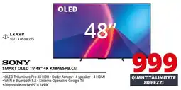 Comet Sony Smart OLED TV 48" 4K K48A65PB.CEI offerta