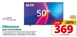 Comet Hisense QLED TV 50"4K 50E79S offerta