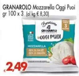 Despar Mozzarella OGGI PUOI Granarolo offerta