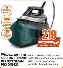 Expert Rowenta Sistema stirante Perfect Steam Pro DG8627 offerta