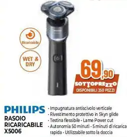 Expert Philips rasoio ricaricabile X5006 offerta