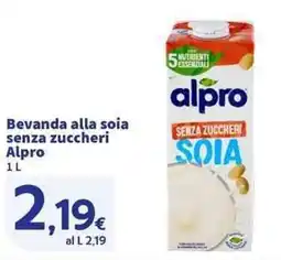 Sigma Superstore Beverage alla soia senza zuccheri Alpro offerta