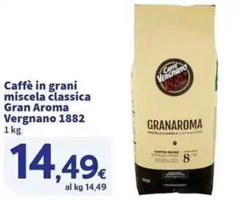 Caffè in grani miscela classica Gran Aroma Vergnano 1882