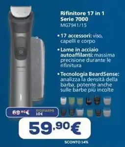 Euronics Rifinitore 17 in 1 Serie 7000 offerta