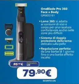 Euronics OneBlade Pro 360 Face + Body offerta