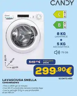 Euronics Lavasciuga snella Candy offerta