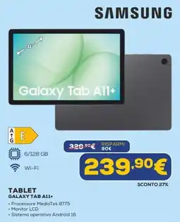 Euronics Samsung Galaxy Tab A11+ offerta
