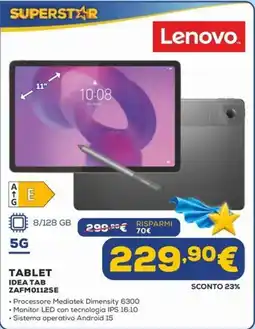 Euronics Lenovo TABLET IDEA TAB ZAFM0112SE offerta