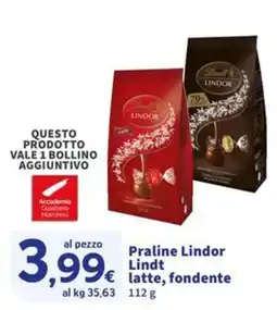 Sigma Praline Lindor Lindt latte, fondente offerta