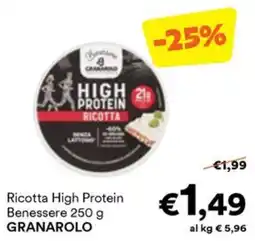 Unes Ricotta High Protein Benessere Granarolo offerta