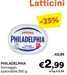 Unes Philadelphia formaggio spalmabile offerta