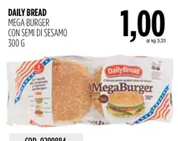 Carico Cash & Carry Daily Bread Mega Burger con semi di sesamo offerta