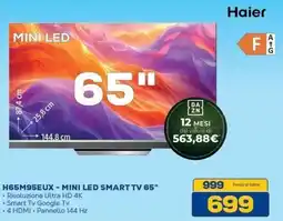 Euronics Bruno Haier H65M95EUX - Mini LED Smart TV 65" offerta