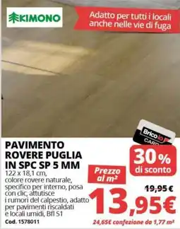 Brico Io Pavimento Rovere Puglia offerta