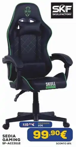 Euronics Sedia gaming SkullFactory offerta