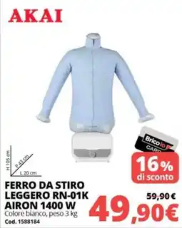 Brico Io Akai ferro da stiro leggero offerta