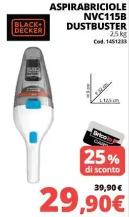 Brico Io Aspirabriciole Black+Decker offerta