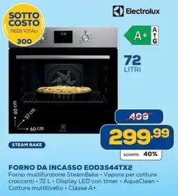 Euronics Bruno Electrolux forno da incasso eod3s44tx2 offerta