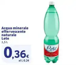 Sigma Acqua minerale effervescente naturale Lete offerta