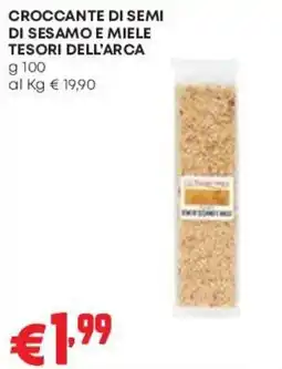 Pam Crocante di semi di sesamo e miele Tesori dell'Arca offerta