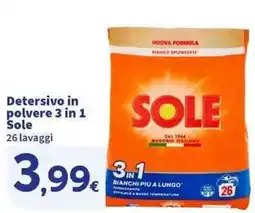 Sigma Superstore Detersivo in polvere 3 in 1 Sole offerta