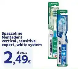 Sigma Superstore Spazzolino Mentadent vertical, sensitive expert, white system offerta