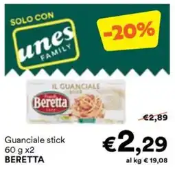 Unes Guancale stick Beretta offerta