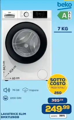 Euronics Bruno Lavatrice slim Beko offerta