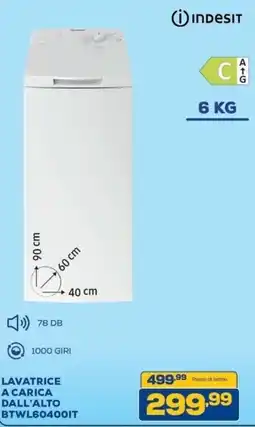 Euronics Bruno Lavatrice a carica dall'alto Indesit offerta