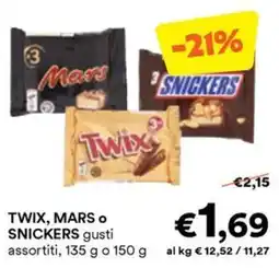 Unes Twix, Mars o Snickers offerta