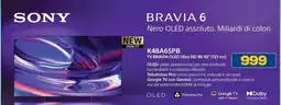Euronics Bruno Sony TV BRAVIA OLED Ultra HD 4K offerta