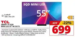 Comet TCL SMART TV SQD MINI LED 55" 4K 55C7L offerta