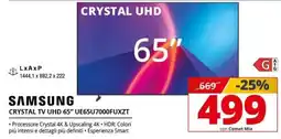 Comet Samsung Crystal TV UHD 65" offerta