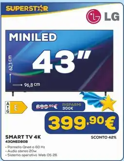 Euronics LG SMART TV 4K 43QNED80B offerta