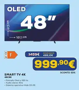 Euronics SMART TV 4K 48C66 offerta
