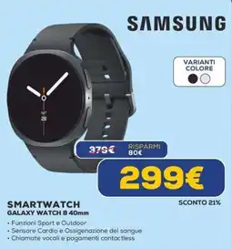 Euronics Samsung Smartwatch Galaxy Watch 8 40mm offerta