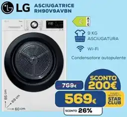 Euronics Tufano Asciugatrice LG offerta