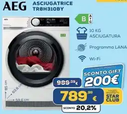 Euronics Tufano Asciugatrice AEG TR8H310BY offerta