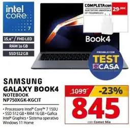 Comet Samsung Galaxy Book4 Notebook offerta
